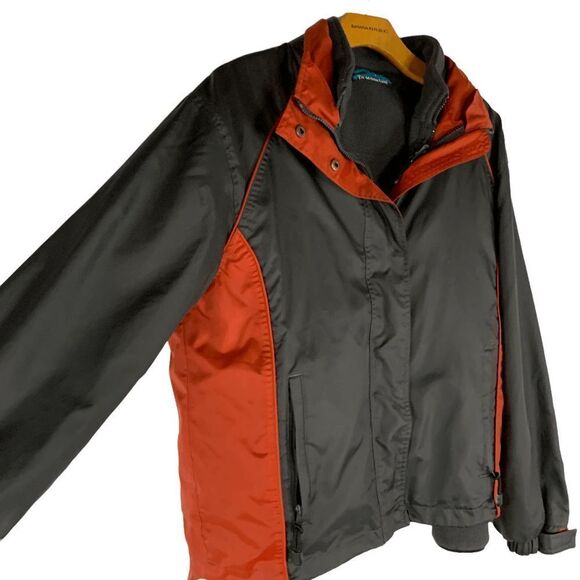 Tri Mountain Women's size Medium Gray Orange Fleece Lined Jacket coat - Picture 5 of 8